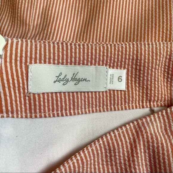 Lady Hagen Striped Back Zip Golf Skirt Size 6 Women - Picture 7 of 10